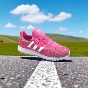 Adidas Originals Flex The Simpsons Pink Donut Unisex Big Kids Sneakers Size 6.5